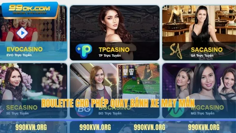 Roulette cho phép quay bánh xe may mắn